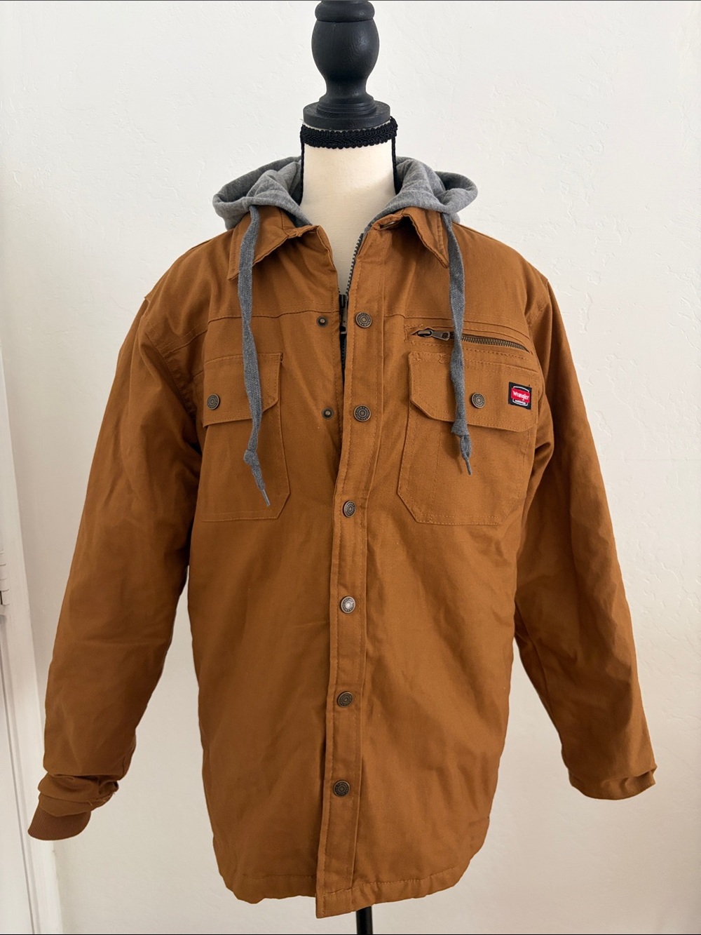 NWOT Wrangler Workwear Hooded Canvas Jacket Size Small
